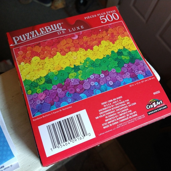 Puzzlebug 500pc Rainbow Buttons Jigsaw Puzzle Sealed - Picture 2 of 2